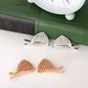Princess Shiny Woman Girls Hair Accessories Cat Ears Hair Clips Duckbill Clip Crystal Barrettes