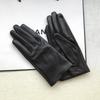 Womens Genuine Sheepskin Gloves Simple Style Winter Warm Lining