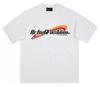 Sporty Casual Letterprint Shortsleeved Tshirt for Unisex and Women Pure Cotton Summer New Style Retro American Style Tshirt