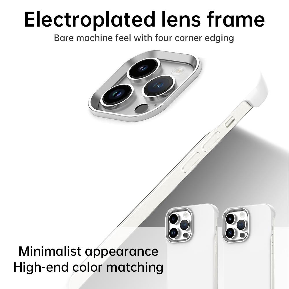 For iPhone 14 Pro Case Frameless Ultra Thin TPU + PET Phone Cover Reinforced Corners