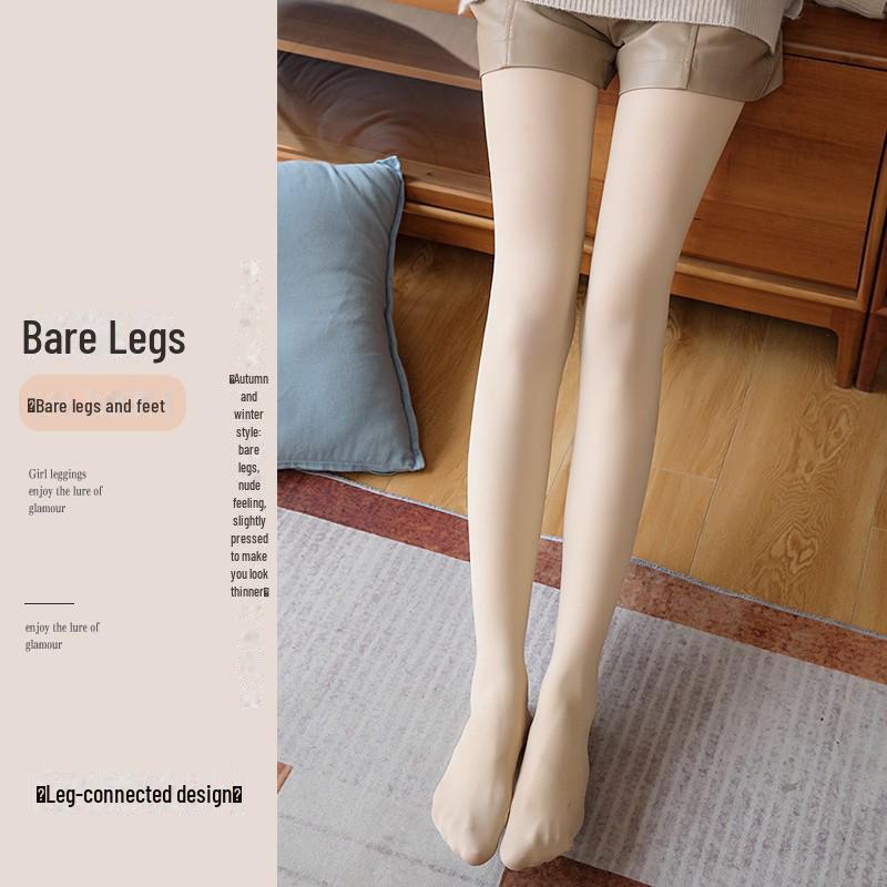 Beibige Women's Black Cotton Leggings - Winter-Ready, Bare Leg Effect, Thick Pantyhose