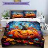 3pcs Colorful Pumpkin Lantern Print Bedding Set (1 Cover + 2 Pillowcases, Without Inserts), This Printed Bedding Set is Soft and Comfortable