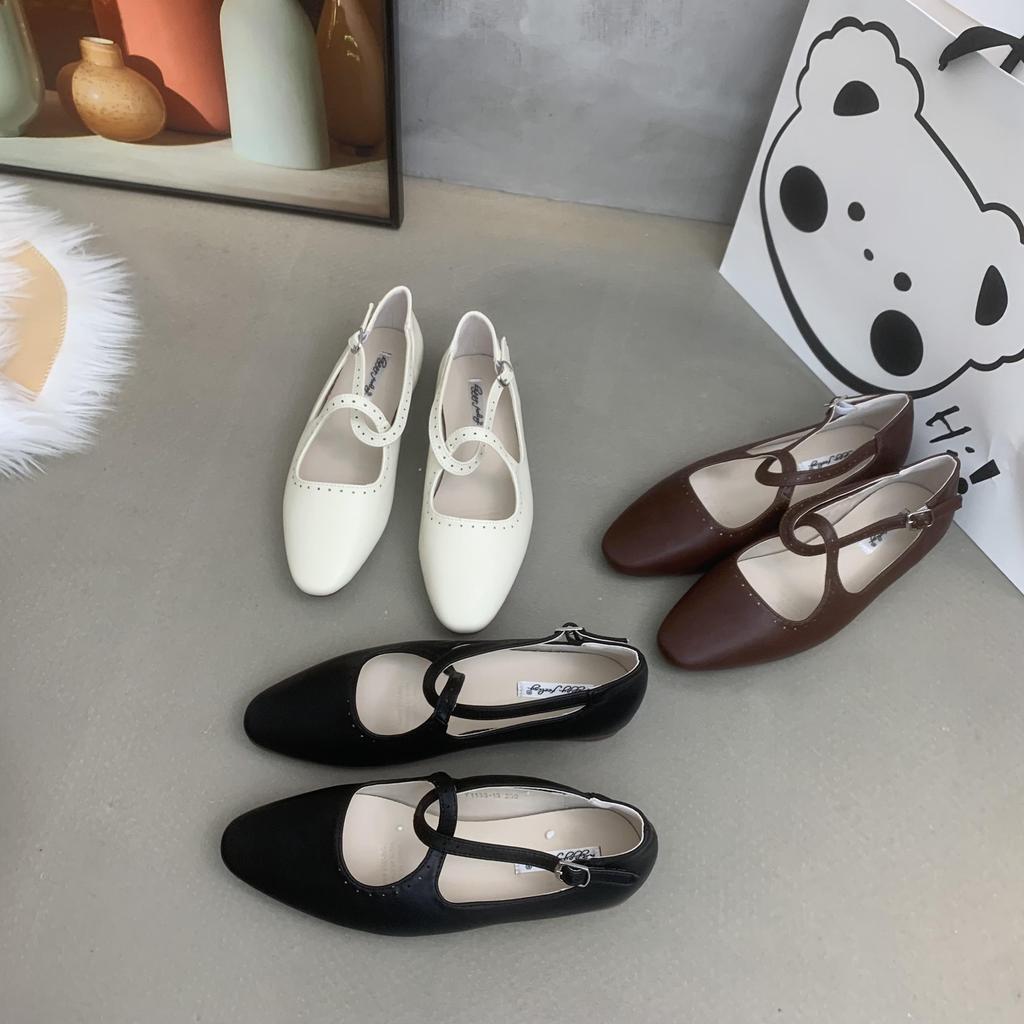 Mode Bailamos 2025 Frühling Neue Damen Flache Schuhe Mode Flach Damen Outdoor Kleid Ballerinas Lässige Weiche Mary Jane Schuhe