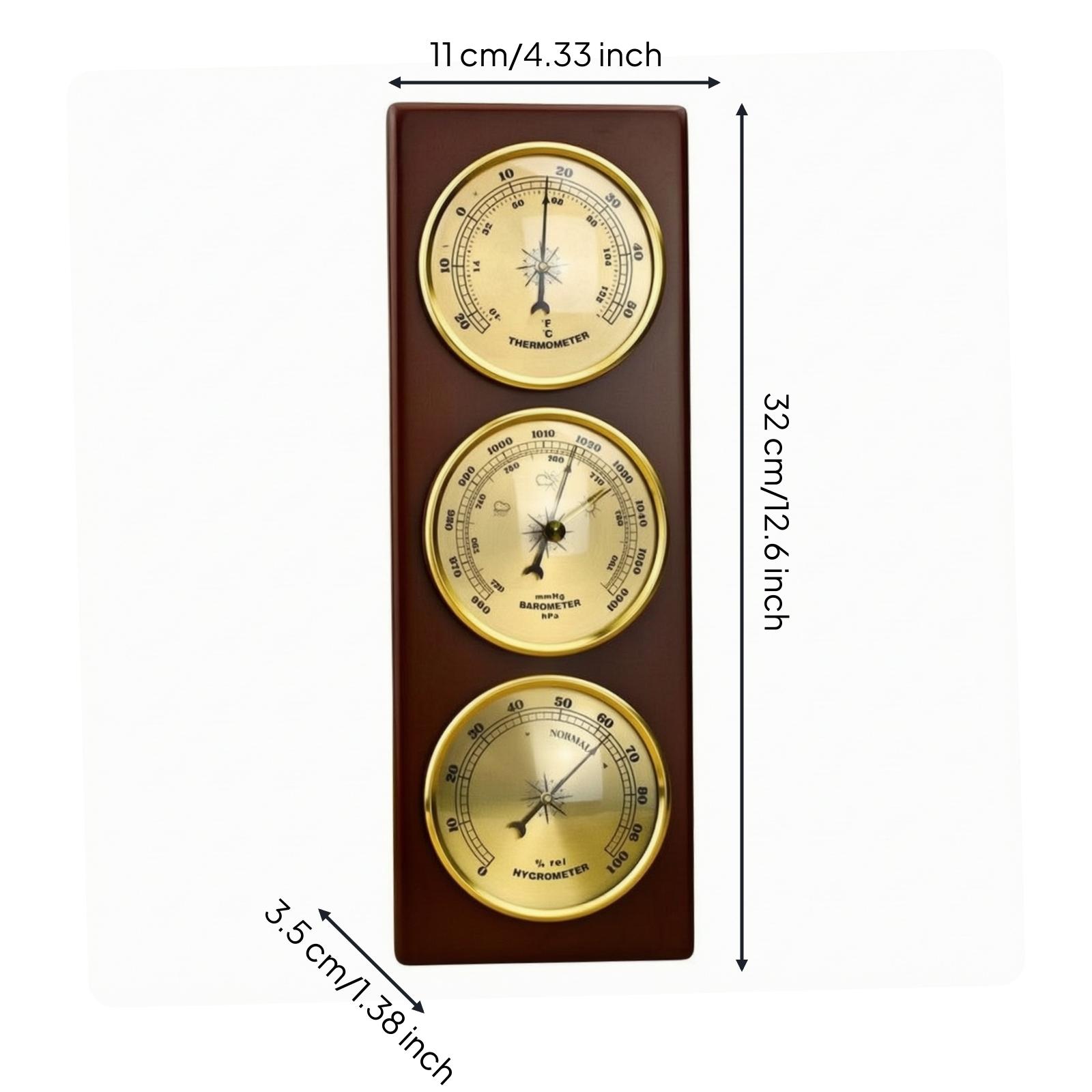 Analog Weather Station Retro with Wooden