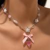 Multipurpose Lovely Strawberry Heart Necklace With Adjustable Chain for Girls Fashionable Party Wear Stylish Outfits