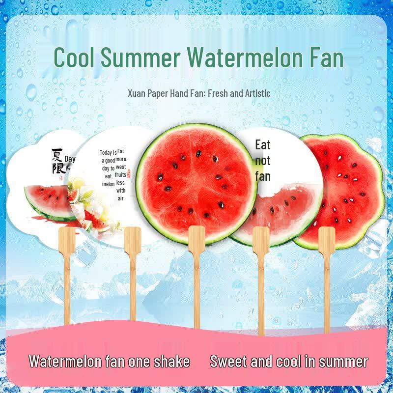 Children s Watermelon Hand Fans (10-Pack)