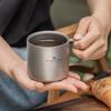 Boundless Voyage Titanium Coffee Ti3052D Mug, Double-Walled, 220ml, Tumbler, Cup, Lightweight, Double-Walled, Heat-Resistant, Outdoor/Camping