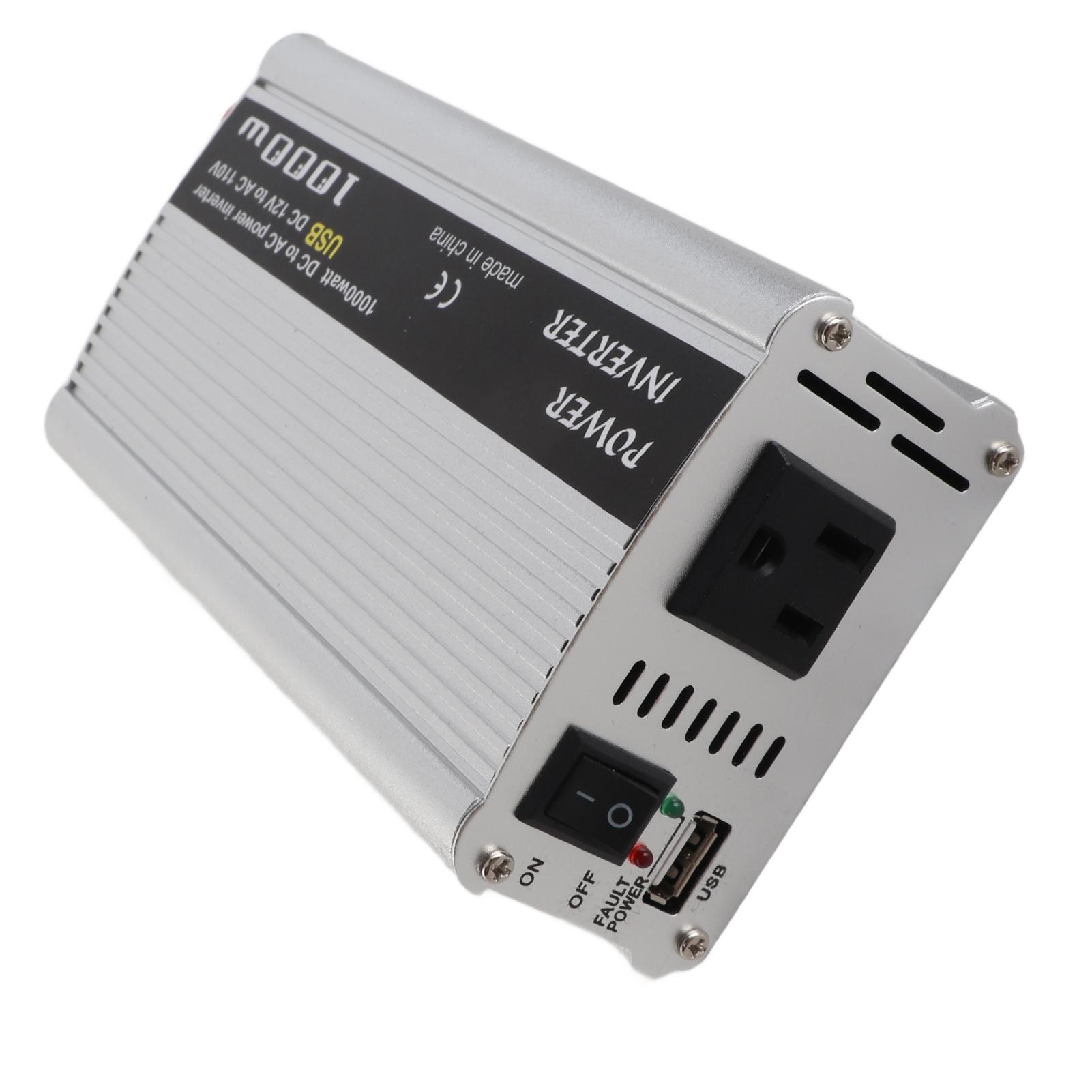 Солнечный инвертор Высокоэффективный Автомобильный Инвертор Высокой Мощности Преобразователь DC 12V в AC для Дома