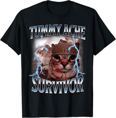 Tummy Ache Survivor Cat Warrior T-shirt