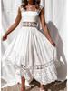 2022 Lace Sleeveless Spliced European & American Fashion Swing Long Dress