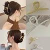 Elegant Women Hair Claw Clip Made Of Matte Metal For Strong Non-slip Grip