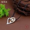 New matte hollow geometric love long pendant women's simple and advanced sense diamond-encrusted heart-shaped versatile necklace