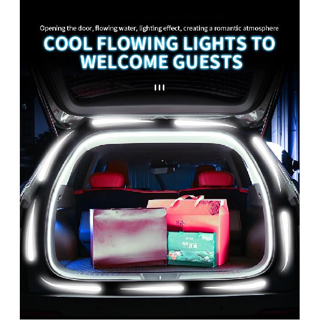 Car High Brightness Trunk Lighting LED Ambient Light Interior Decoration led sedan SUV MPV Automatic Sensing Tailgate Lamp Strip Neon Lights 4