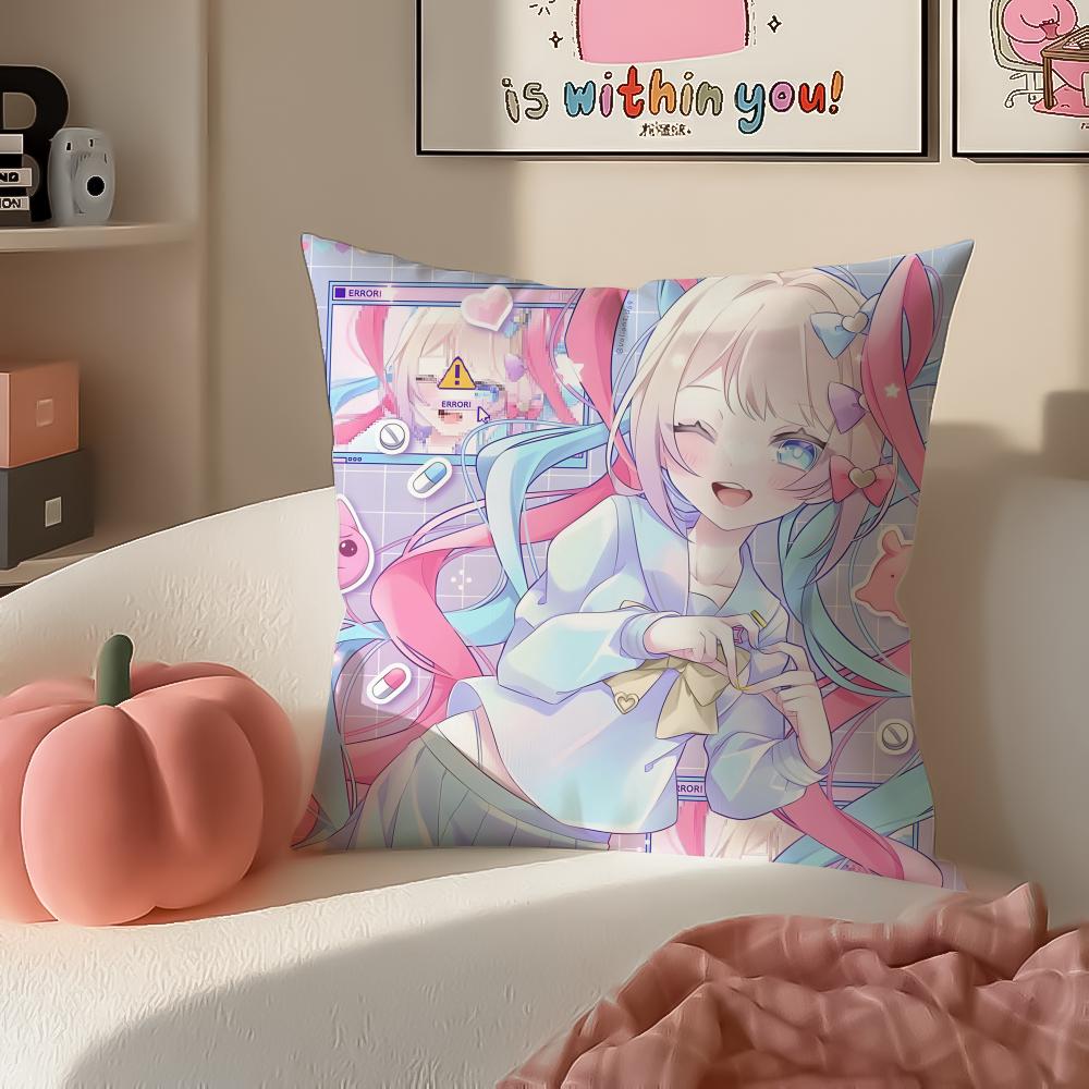 Addictive Satirical Game NNeedy Streamer Overload Cushion Cover Pillowcase Short Plush Invisible zipper Room Sofa Cushion Cover