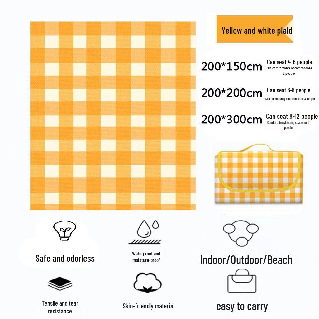 Thick Waterproof Outdoor Picnic Mat - Ideal for Spring Outings, Beach Trips, and Camping
