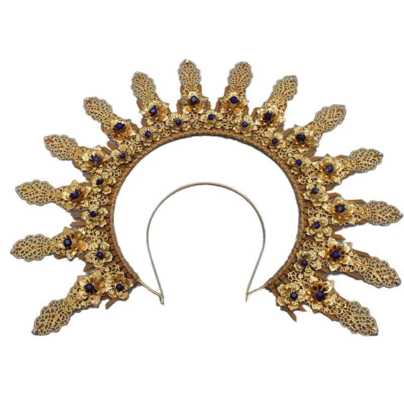 Baroque Luxury Hair Hoop Headwear Gothic Crown Material Package Goddess Pearl Headband Hair Accs for Women Photo