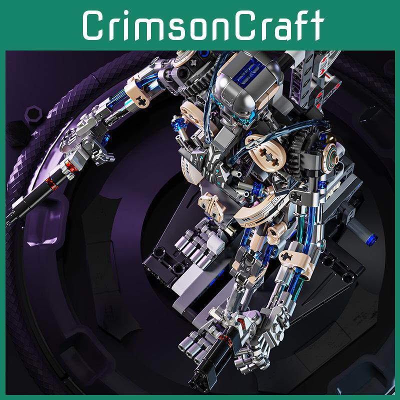 Mechanischer Schädel Roboter Bausteine für Kinder mit DIY-Montage für kreatives Spielen