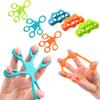 Silicone 5-Finger Stretcher Hand Grip Strength Trainer Finger Exerciser Rehabilitation Physical Therapy for Musicians Climbers
