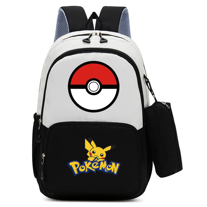 Pokemon Cartoon Printed Backpack Pencil Bag Elementary School Student Junior School Bag Backpack