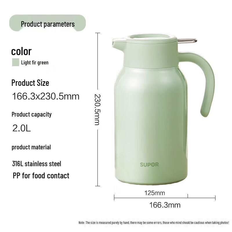 SUPOR 2L 316L Stainless Steel Insulated Thermos Flask