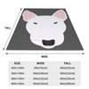 White Miniature Bull Terrier Blankets Soft Warm Flannel Throw Blanket Bedspread for Bed Living room Picnic Travel Home Sofa