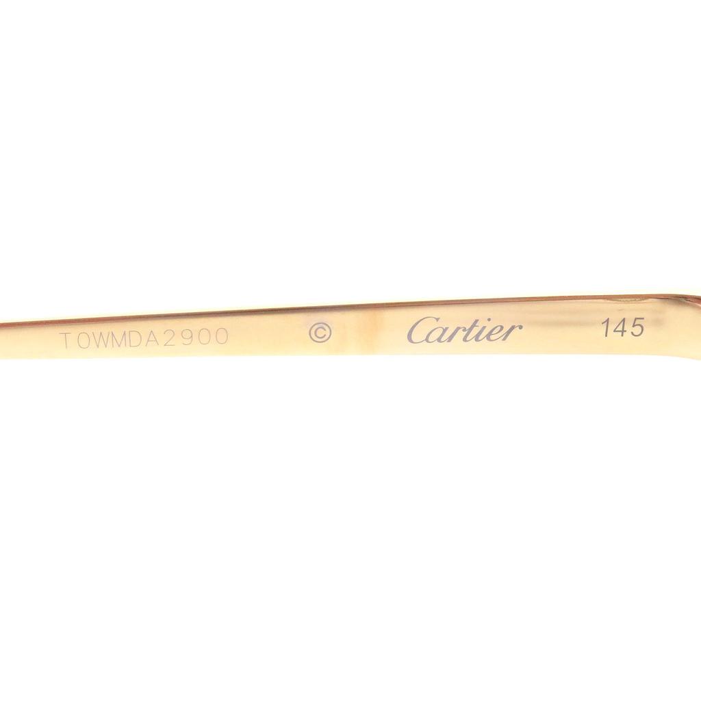 Great Cartier Glasses Pasha de Cartier gold Titanium mens CT0293O Used