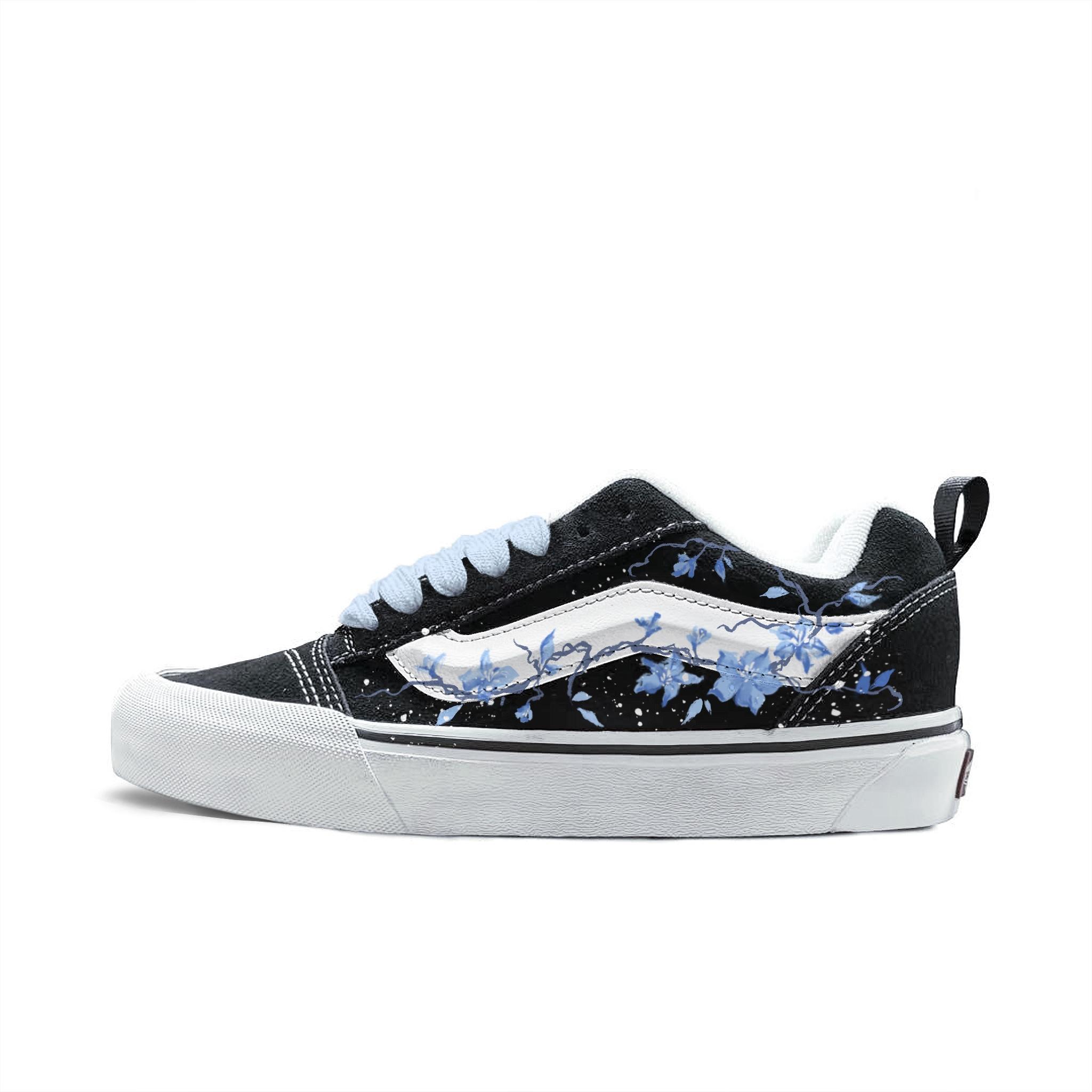 

Vans Knu Skool Abrasion Resistant Low top Skateboard Shoes Unisex Blue VN0009QC6BT1(Team613-) 35