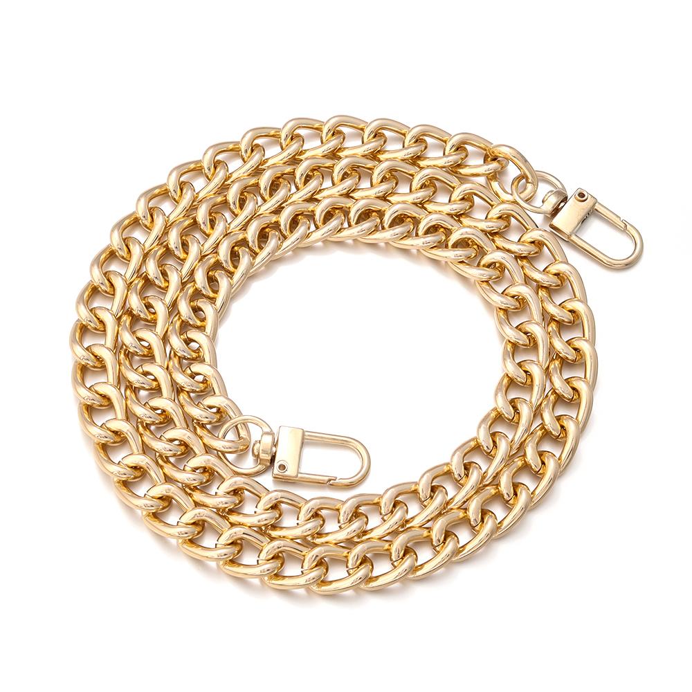 Metal Aluminum Bag Chains Gold Silver Color 40/60/80/100cm Replacement Bags Strap Extended Link Chain Garment Accessories
