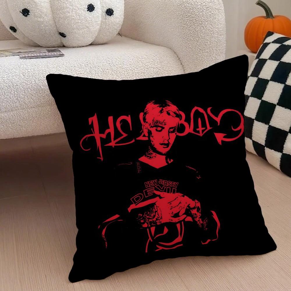 Emotional Rap Singer LLil PPeep Cushion Cover Throw Pillow Cover Hidden Button Durable Polyester Chair Cushion