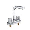 Shuizhisheng Brass Three-Hole Hot & Cold Swivel Faucet