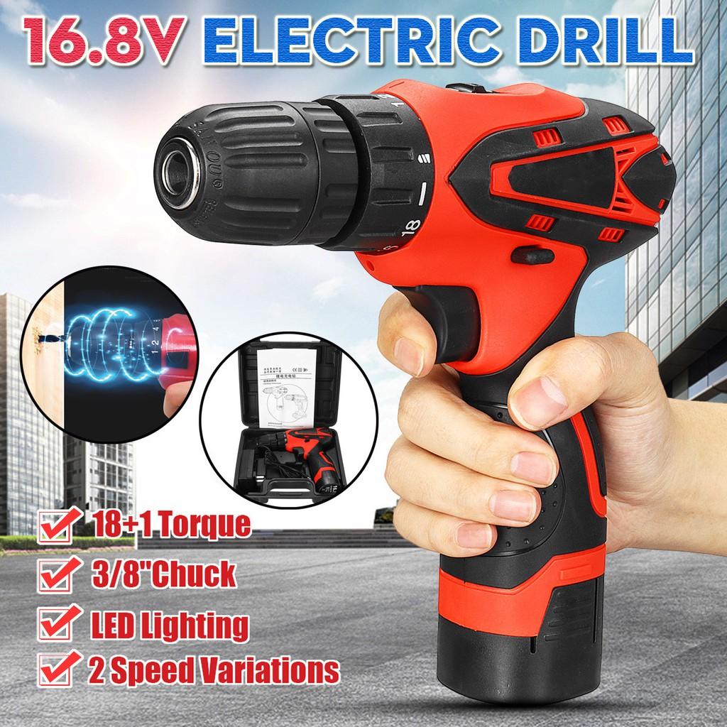 2 Speed 18+1 Torque Adjustment Variations Electric Cordless Drill Multi-Function Electric Screwdriver drill 16.8V
