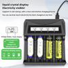 Akıllı LCD Ekranlı USB Şarj Cihazı - 18650 4.2V Li-Ion ve 1.2V Ni-MH AA/AAA Şarj Edilebilir Piller İçin 1/2/4 Yuvalı