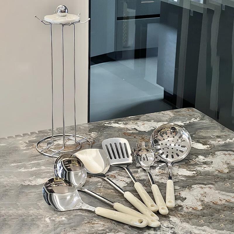 Qianxing Cream Style Ceramic Handle Kitchen Utensil Set