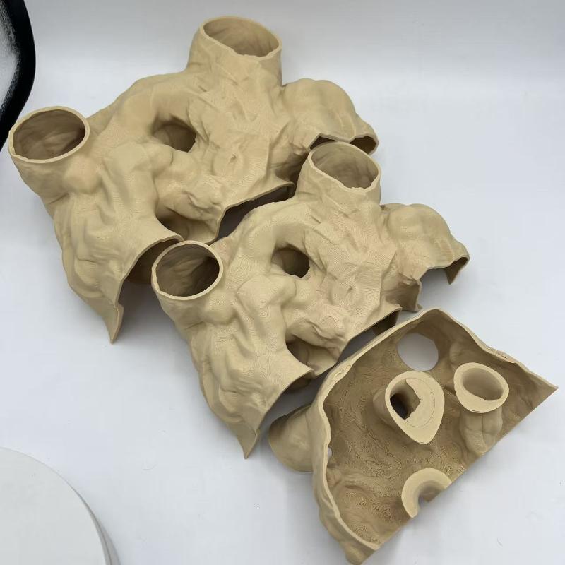 1Pcs 3D Print Natural Curve Under Gravel Tunnel Cave Aquarium Decor Fish Tank Underground Cave For Fish Reptile Shelter