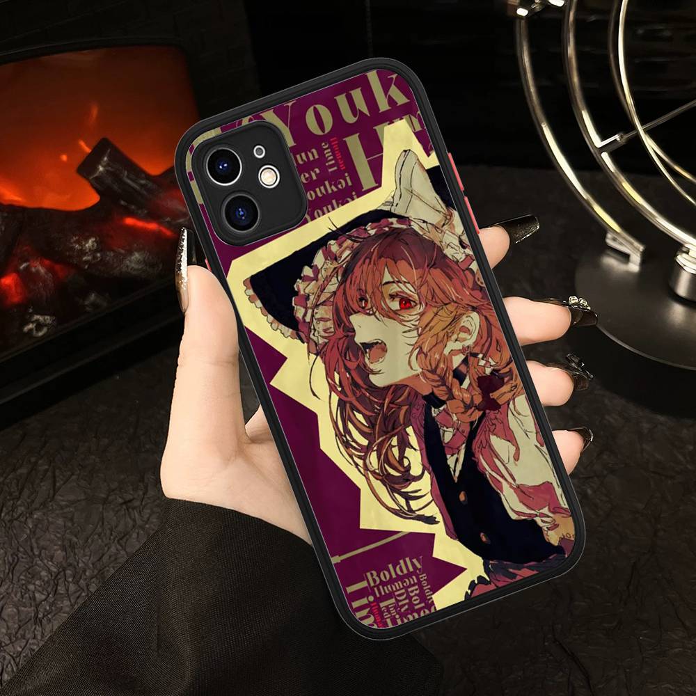 Classic Game Touhou Project For IPhone 16 15 14 Plus 13 12 11 Pro Max X XS MAX Translucent Matte Shockproof Cover