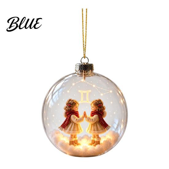 Sammlerstück Weihnachtsbaumschmuck Sternzeichen-Ornament Zwölf Zeichen Dekoration 2D Acryl Feiertagsdeko für Bäume Horoskop Anhänger Weihnachtsbaum Zuhause