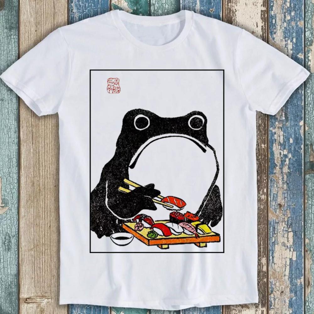 Unimpressed Sushi Frog Matsumoto Hoji Japanese Funny Gift Tee T Shirt XL