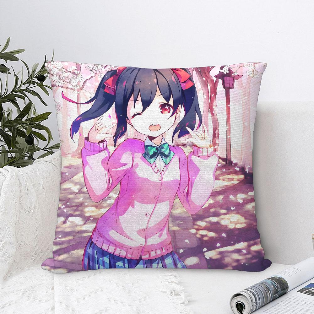 Anime L-Love Live! Pillow Case Sofa Decorative Home Double-sided Print Plush Square Throw Pillow Covers Cushion Decor Cover
