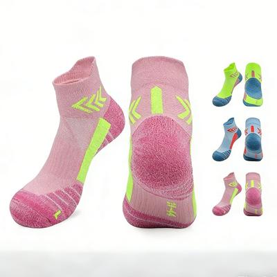 Professionelle Laufsocken Atmungsaktiv Herren Damen Sport Fitness Marathon Socken Gepolstert Kurzer Schaft Knöchelhoch Radsocken