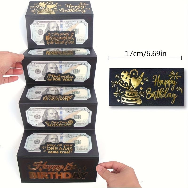 A Surprise Birthday Gift Box with Cash Envelope, Featuring 6 Slots - Festive Wallet Suitable for Any Birthday Celebration, Cash Gift Display