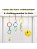 Parrot Swing Toy Bird Cage Toys with Bell Sound Colorful Climbing Ring for Lovebirds Color Ring Grinder Nibble Bird Toy Cage