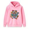 Kids Boys Girls Cartoon Animal Print Hooded Sweatshirt Casual Long Sleeve Pullover Tops for Toddlers