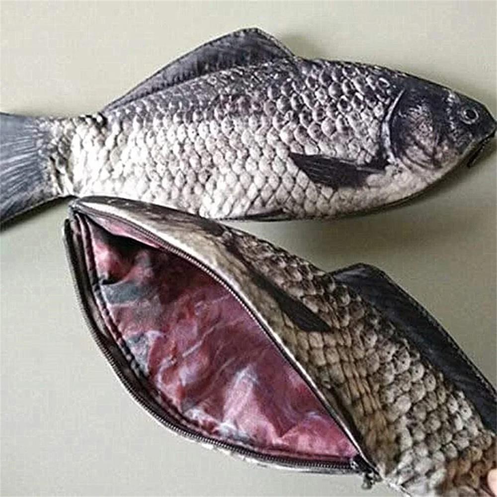 Astuccio a forma di pesce Novità Astuccio a forma di pesce Portamonete a forma di pesce Astuccio divertente Regali per materiale da ufficio