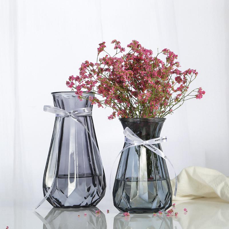 European Origami Glass Vase - Elegant Hydroponic Flower & Dried Decor for Living Room
