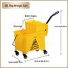 White Cloud Thickened Hands-Free Mop Bucket with Squeeze Water Extractor