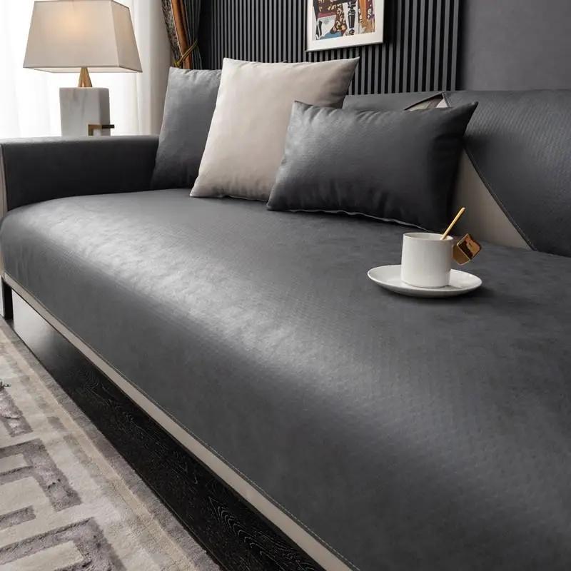 

Водонепроницаемые простые чехлы для диванов, бытовые моющиеся чехлы для стульев, нескользящие коврики для домашних животных и детей, разные размеры, декор для гостиной Pillow Cover 30x50cm серый