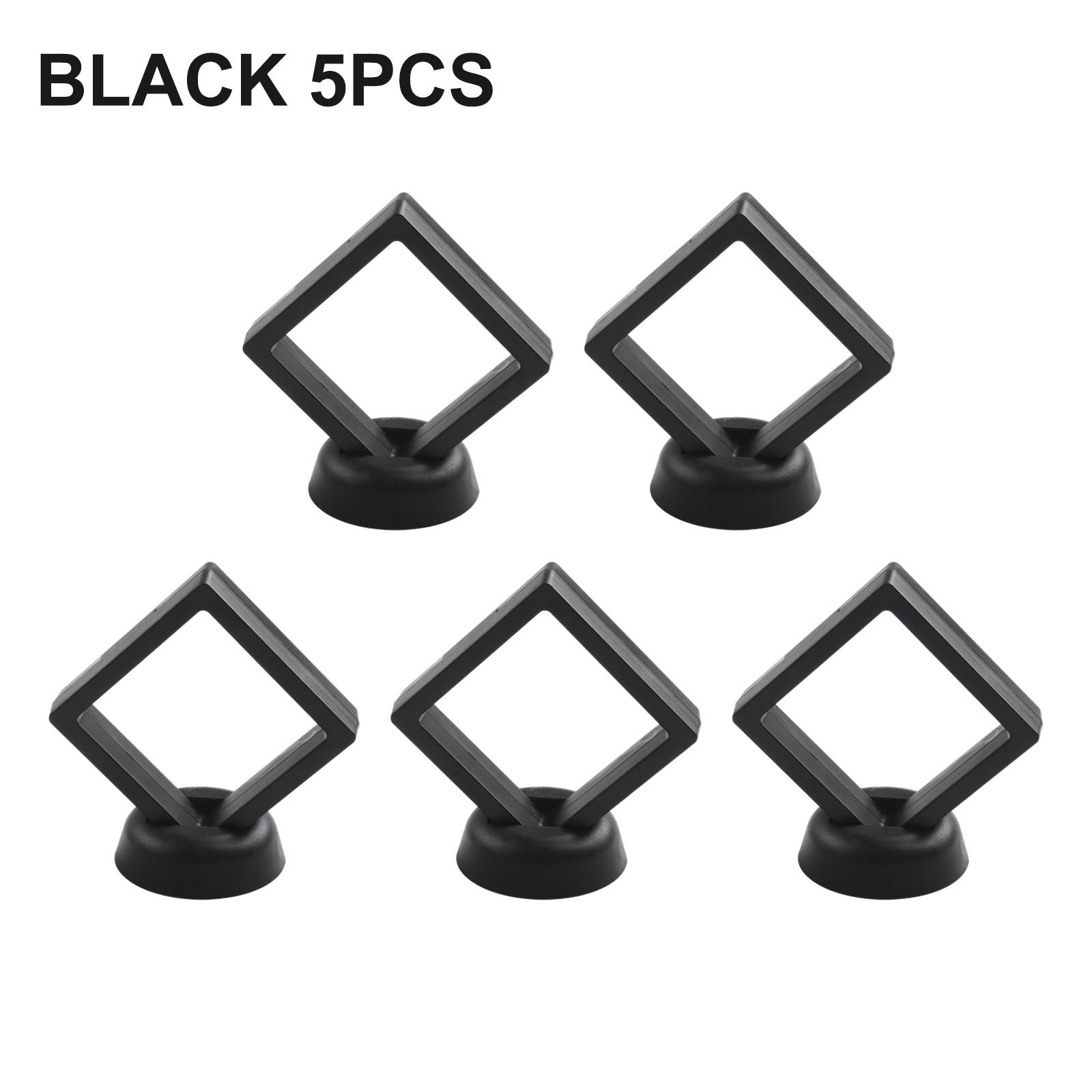 

3D Floating Frame Display Box Display Case Multipurpose Storage Box Black 5PCS