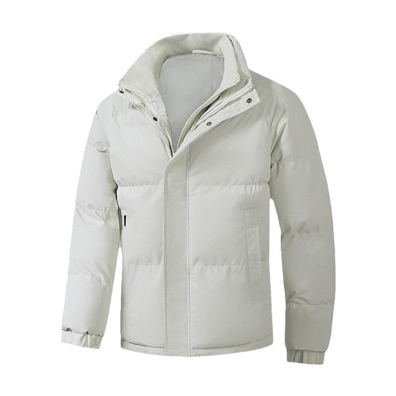 New Winter Cotton-padded Jacket Men's Casual Couple Fake Two-piece Thickened Cotton-padded Jacket Bread Jacket Stand-up Collar Jacket