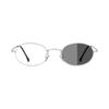 Oval Silver Small Frame Anti-Blue Light Photochromic Myopia Glasses, Prescription-Compatible, Plain Face Literary Design