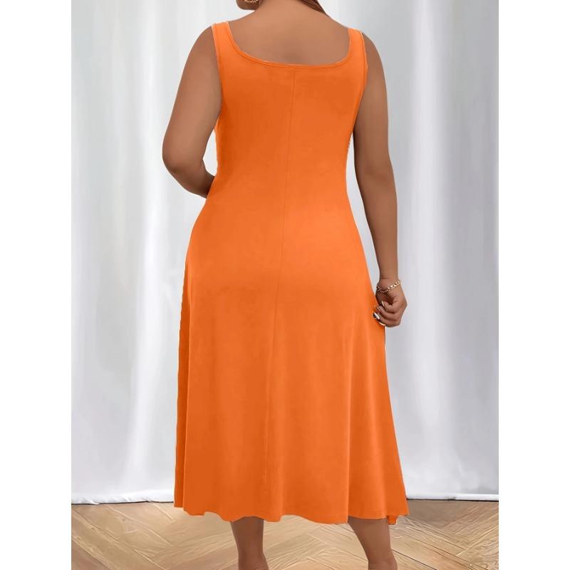 DAFIFY Dámská móda Léto Jaro Jednobarevný potisk Podvazky bez rukávů Ležérní šaty s vysokým pasem